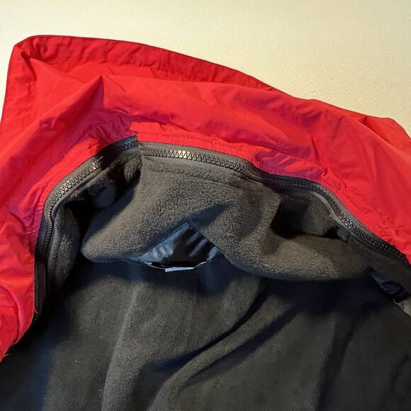 Tudor Court Red Jacket Windbreaker Removable Hood Fleece Lined Long Sleeves XX - Picture 13 of 16
